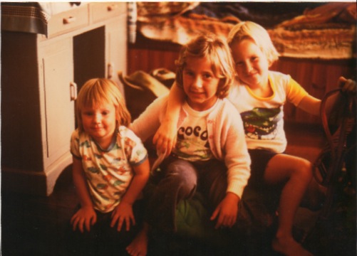 photo of three young girls circa 1974